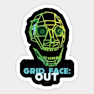 GRID FACE: OUT Sticker